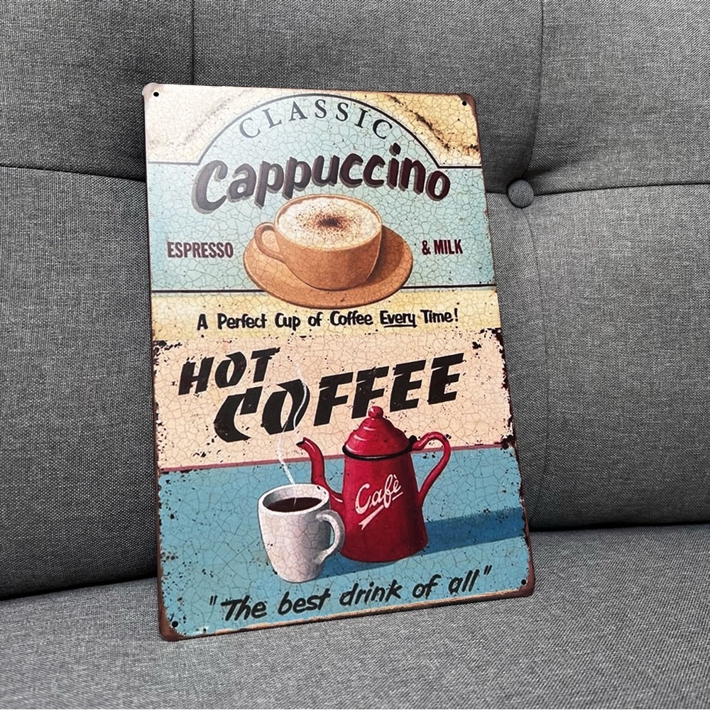 Vintage Coffee Sign Wall Decor